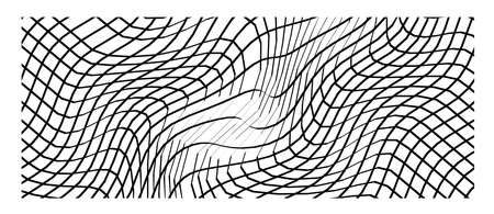 Vector Decorative Black and White Illustration of Net Halftone Pattern, Abstract Background for Banner, Poster, Printのイラスト素材