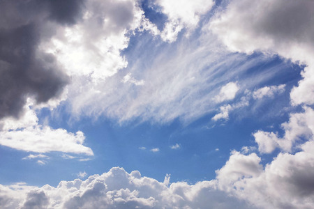 Blue Sky and Cloud Backgroundの写真素材