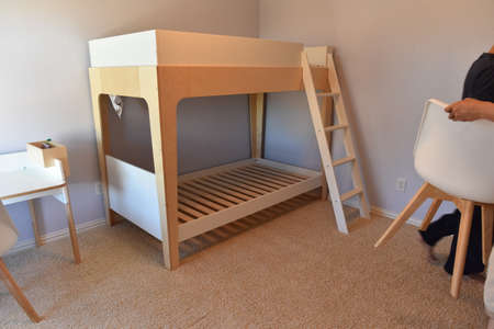 Children's bedroom that are prepared by kiddos' unclesの写真素材