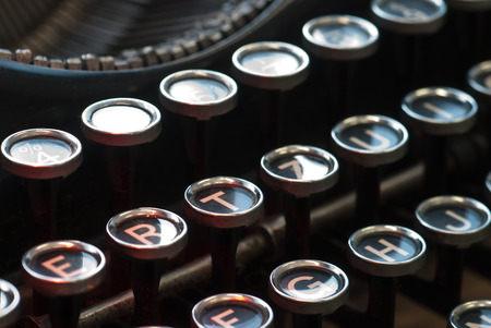 Closeup shot of keys on an antique typewriter  Shallow DOF の写真素材