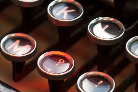 Closeup shot of keys on an antique typewriter  Shallow DOF の写真素材
