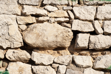 Wall of abandoned medieval castle - background or textureのeditorial素材