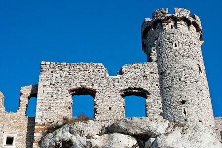 The old castle ruins in Ogrodzieniec, Polandのeditorial素材