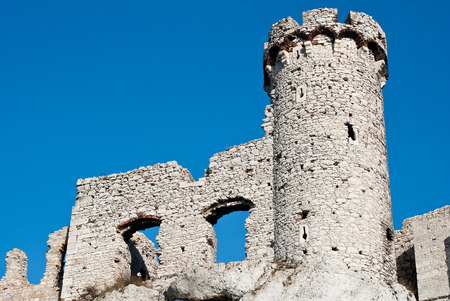 The old castle ruins in Ogrodzieniec, Polandのeditorial素材
