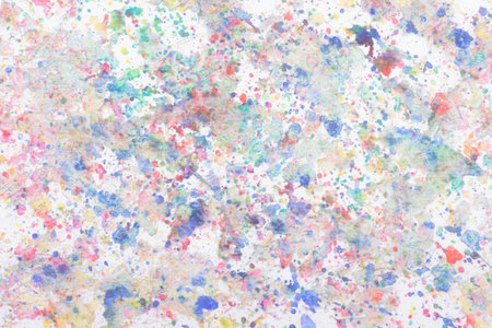Abstract multicolor watercolor background on handmade paperの写真素材
