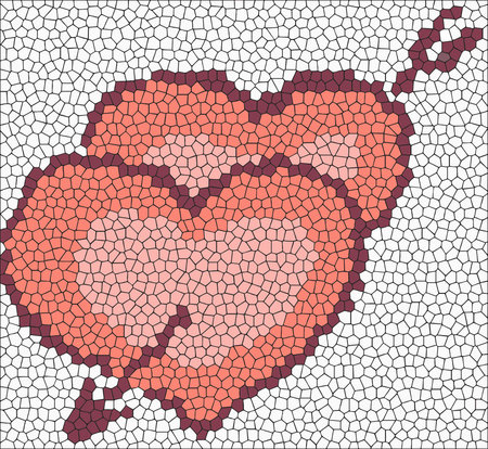 Mosaic hearthsのイラスト素材
