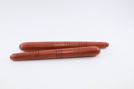 Wood pressing point is a relaxing massage device.の写真素材