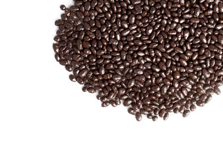 texture of chocolate round candies