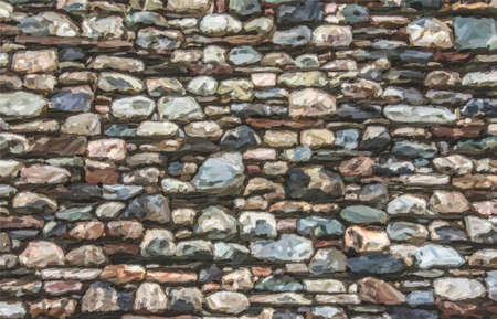 Stone masonry pastel oil watercolor vector epsの写真素材