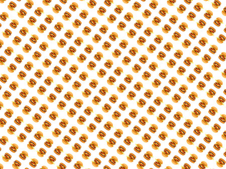 burger fast food on plates on white background texture, pattern,