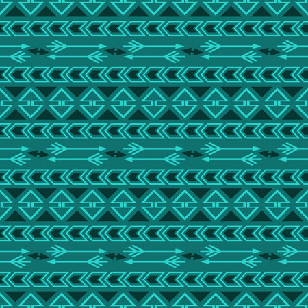 Boho style hipster seamless pattern with arrows. Tribal aztec elements. Abstract vector...