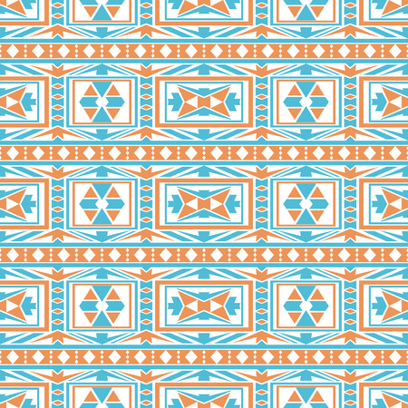 Seamless boho chic pattern with tribal aztec motives. Abstract vector wallpaper in folklore style.のイラスト素材