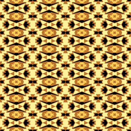 Colored boho style seamless pattern with tribal aztec ornament. Abstract wallpaper with folklore motives.のイラスト素材