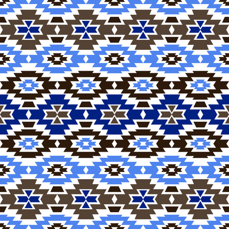 Vector seamless pattern in boho chic style. Abstract wallpaper with aztec ornament.のイラスト素材