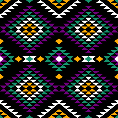 Abstract seamless pattern in boho chic style. Aztec print template for textile, wrapping, gift cards, phone covers etc.のイラスト素材