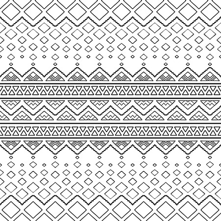 Aztec seamless pattern. Hand drawn abstract wallpaper with ethnic aztec ornament. Aztec design. Aztec print template for fabric, paper, bags, phone covers, t-shirts etc.のイラスト素材