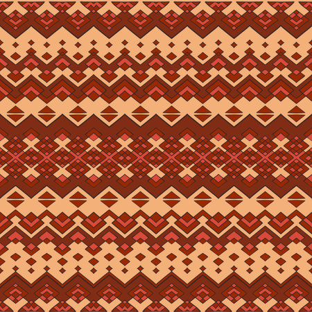 Boho style seamless pattern with aztec ornament. Tribal aztec print template for fabric, wrapping,...