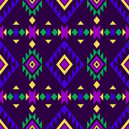 Boho seamless pattern with aztec motives. Ethnic print template for fabric, bags, wrapping, gift cards, phone covers, etc.のイラスト素材