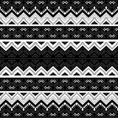 Aztec seamless pattern. Hand drawn wallpaper with aztec ornament. Ethnic background with aztec...
