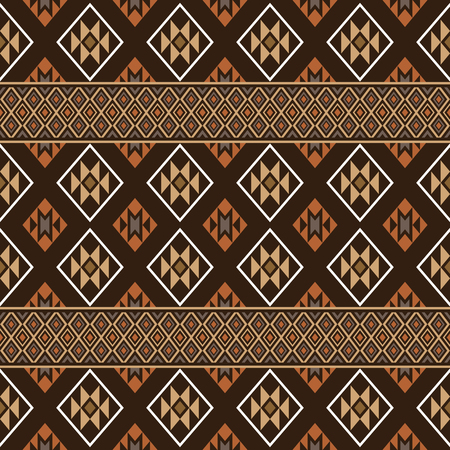 Aztec seamless pattern. Folklore stylized abstract vector background. Boho design.のイラスト素材