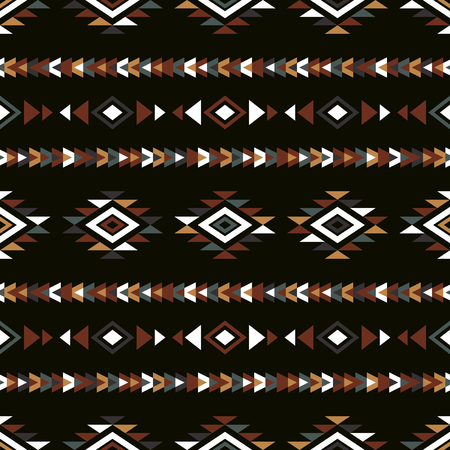 Seamless pattern with tribal aztec motives. Ethnic stylized abstract wallpaper. Aztec pattern. Boho design. Aztec print template for fabric and paper.のイラスト素材