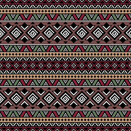 Ethnic style seamless pattern. Boho design. Tribal aztec print template for fabric, paper, wrapping, bags, post cards, phone covers, etc. Aztec pattern.のイラスト素材