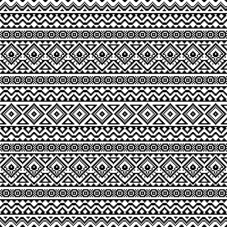 Abstract seamless pattern in boho chic style. Vector wallpaper with ethnic aztec ornament. Aztec pattern. Folk print template for fabric, paper, post cards, wrapping, t-shirts, etc.のイラスト素材