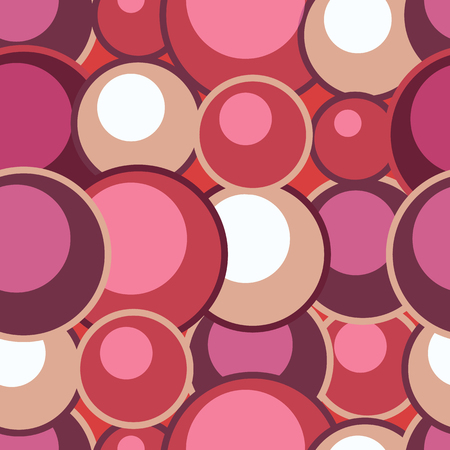 Abstract seamless pattern with colorful bubbles. Funny vector background.のイラスト素材