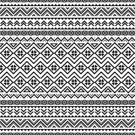 Seamless pattern in boho chic style. Tribal aztec stylized print template for paper and fabric. Abstract wallpaper with folk motives. Aztec pattern.のイラスト素材