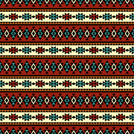Ethnic style seamless pattern. Boho design. Aztec print template for fabric, paper, wrapping, bags, post cards, phone covers, etc. Aztec pattern. Summer fashion.のイラスト素材