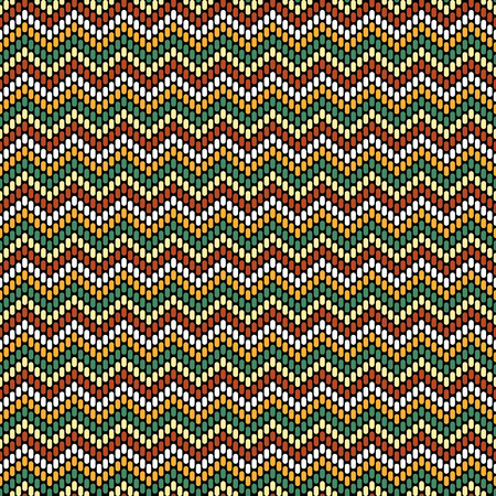 Vector seamless pattern with colorful waves. Simple abstract background with geometrical ornament.のイラスト素材