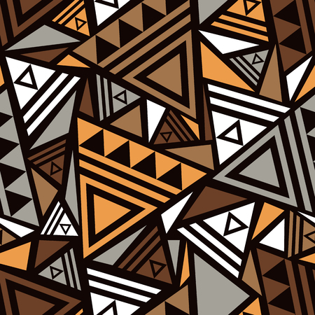 Seamless pattern with abstract geometrical ornament.のイラスト素材
