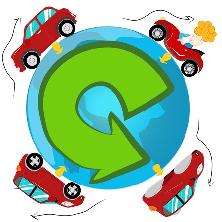 Evolution of carのイラスト素材