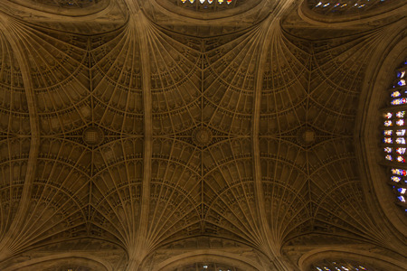 Patterns on the ceiling in King's Chapel, Cambridgeのeditorial素材