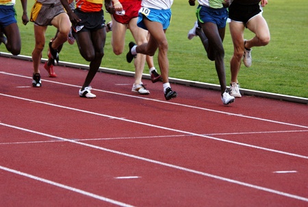 Running athletes - Focus at the running tracksのeditorial素材
