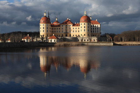 Moritzburg Castle near Dresden, Saxony, Germany.のeditorial素材