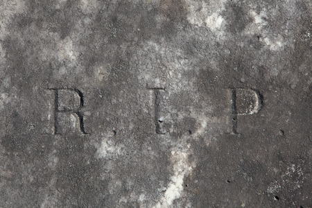 RIP. Rest in peace. Traditional inscription on the grave.の写真素材