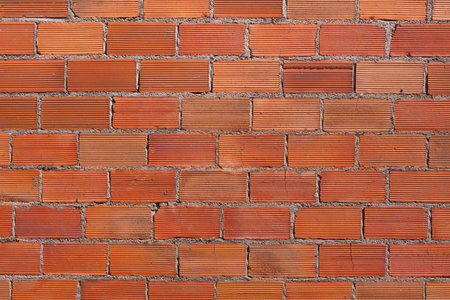Unpainted brick wall. Background texture.