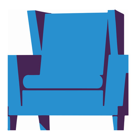 Armchair in flat style isolated on white background. Illustration.の写真素材