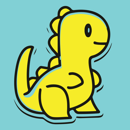 cute dinosaur cartoon design, illustration eps10 graphic.の素材