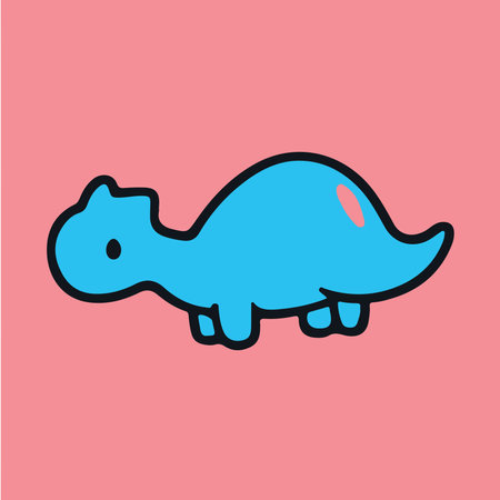 dinosaur icon design, illustration eps10 graphic flat styleの素材