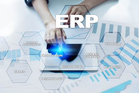 Enterprise resources planning business and technology concept.の写真素材
