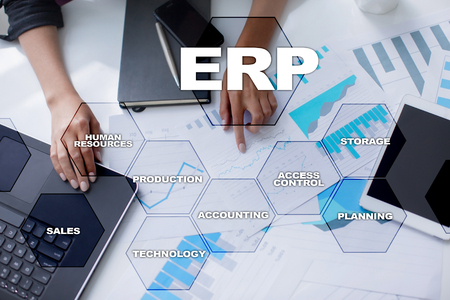 Enterprise resources planning business and technology concept.の写真素材