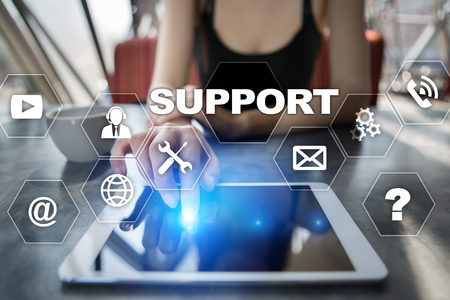 Technical support. Customer help. Business and technology concept.の写真素材