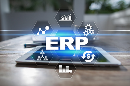 Enterprise resources planning business and technology concept.の写真素材
