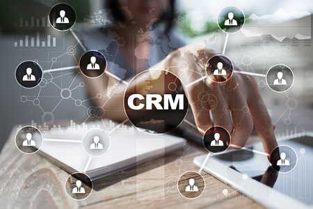 CRM. Customer relationship management concept. Customer service and relationship.の写真素材