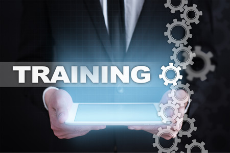 Training and development Professional growth. Internet and education concept. .の写真素材