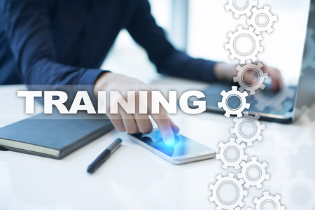 Training and development Professional growth. Internet and education concept. .