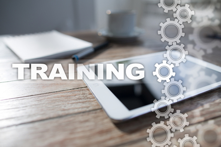 Training and development Professional growth. Internet and education concept.の写真素材