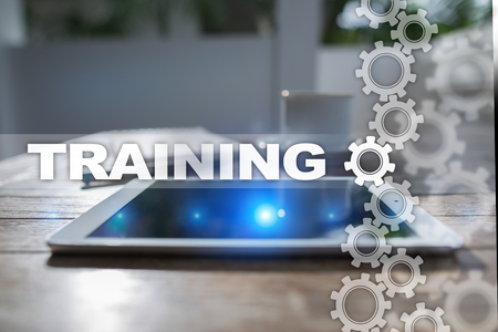 Training and development Professional growth. Internet and education concept. .の写真素材